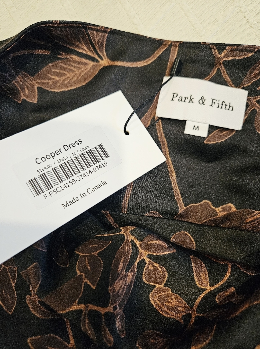 Park & Fifth NWT Cooper Floral Halter Midi Dress Open Back Satin Wedding Guest M - Picture 7 of 12
